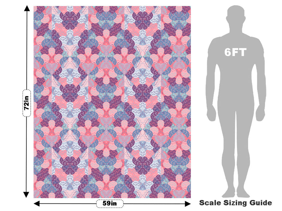 Pink Confusion Mosaic Vehicle Wrap Scale~Rwraps Series 914 Pink Confusion Mosaic Measurements~1