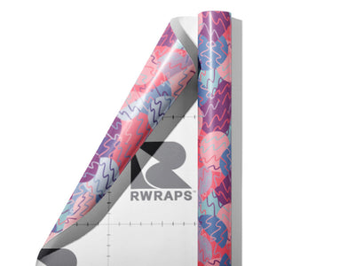 Pink Confusion Mosaic Wrap Film Sheets~Rwraps Series 914 Pink Confusion Mosaic Scrolled Sheet~3