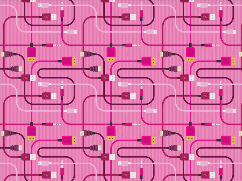 Pink Cords Technology Vinyl Wrap Pattern~Rwraps Series 914 Digitally Printed Vinyl Wrap~0
