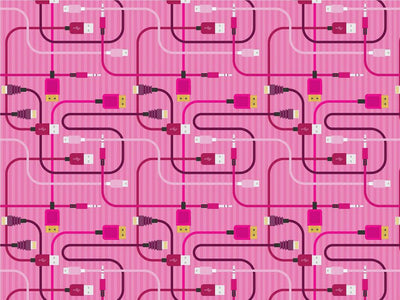 Pink Cords Technology Vinyl Wrap Pattern~Rwraps Series 914 Digitally Printed Vinyl Wrap~0
