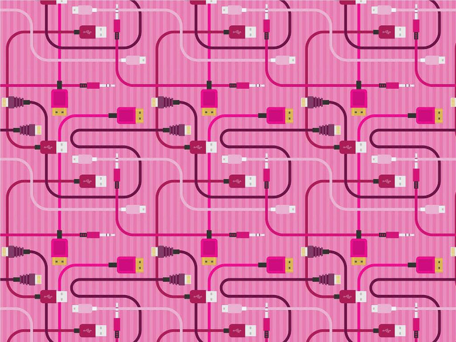 Pink Cords Technology Vinyl Wrap Pattern~Rwraps Series 914 Digitally Printed Vinyl Wrap~0