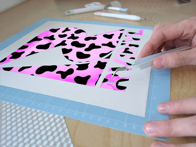pink cow animal print Easy Weed Craft Vinyl