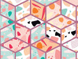 Pink Cube Tile Vinyl Wrap Pattern~Rwraps Series 914 Digitally Printed Vinyl Wrap~0