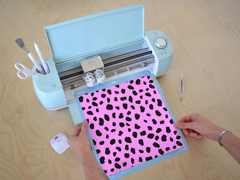 pink dalmation animal print Cricut Compatible Vinyl