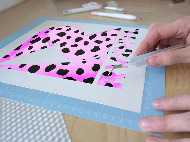 pink dalmation animal print Easy Weed Craft Vinyl