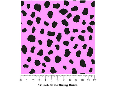 Pink Dalmation Vinyl Film Pattern Size 12 inch Scale~Rwraps Pink Dalmation Sizing Chart~3