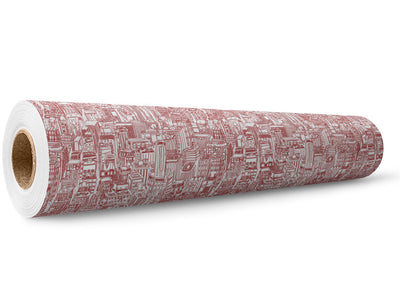 PInk Downtown Cityscape Wrap Film Wholesale Roll~Rwraps Series 914 Digitally Printed Vinyl Roll~5