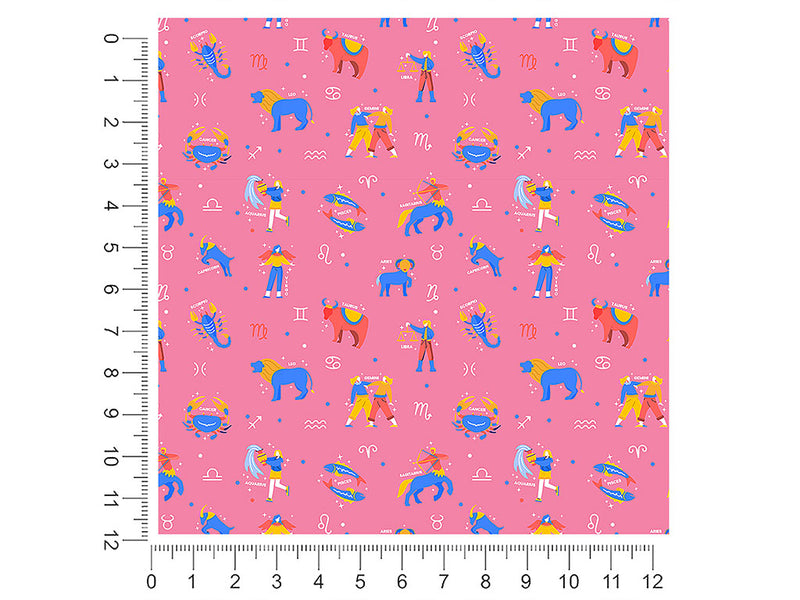 pink friends astrology 1ft x 1ft Craft Sheets
