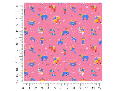 pink friends astrology 1ft x 1ft Craft Sheets