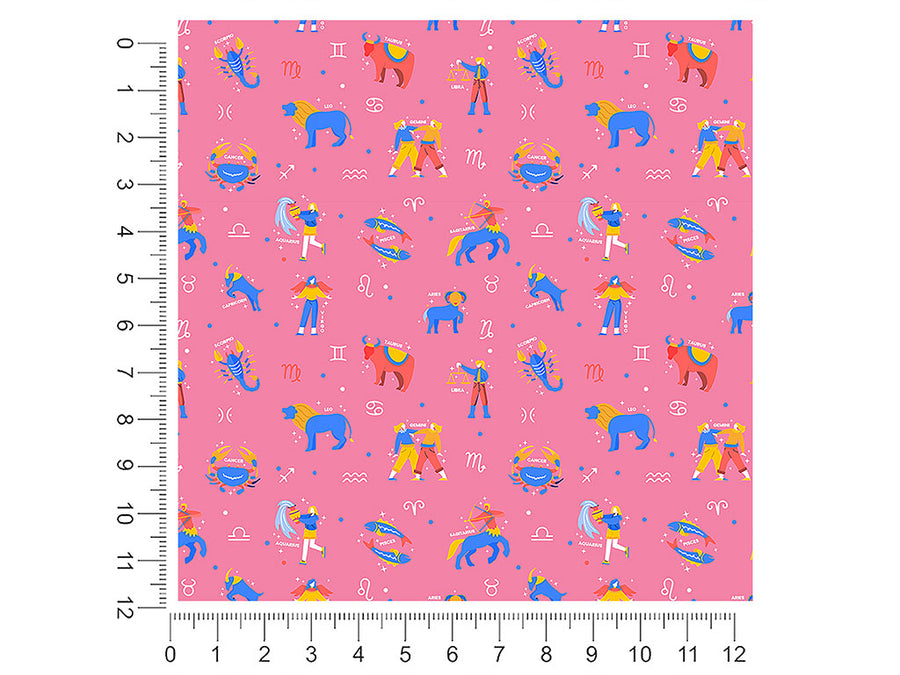 pink friends astrology 1ft x 1ft Craft Sheets