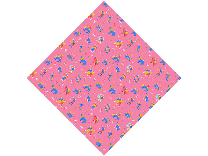 Pink Friends Astrology Vinyl Wrap Pattern