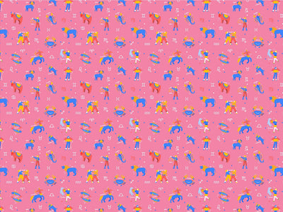 Pink Friends Astrology Vinyl Wrap Pattern~Rwraps Series 914 Digitally Printed Vinyl Wrap~0