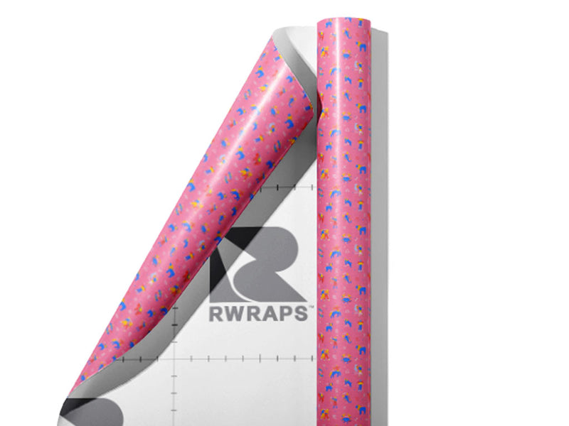 Pink Friends Astrology Wrap Film Sheets~Rwraps Series 914 Pink Friends Astrology Scrolled Sheet~3