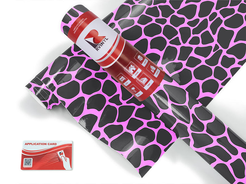 pink giraffe animal print Craft Vinyl Roll