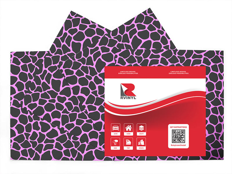 pink giraffe animal print Craft Vinyl Sheet Pack