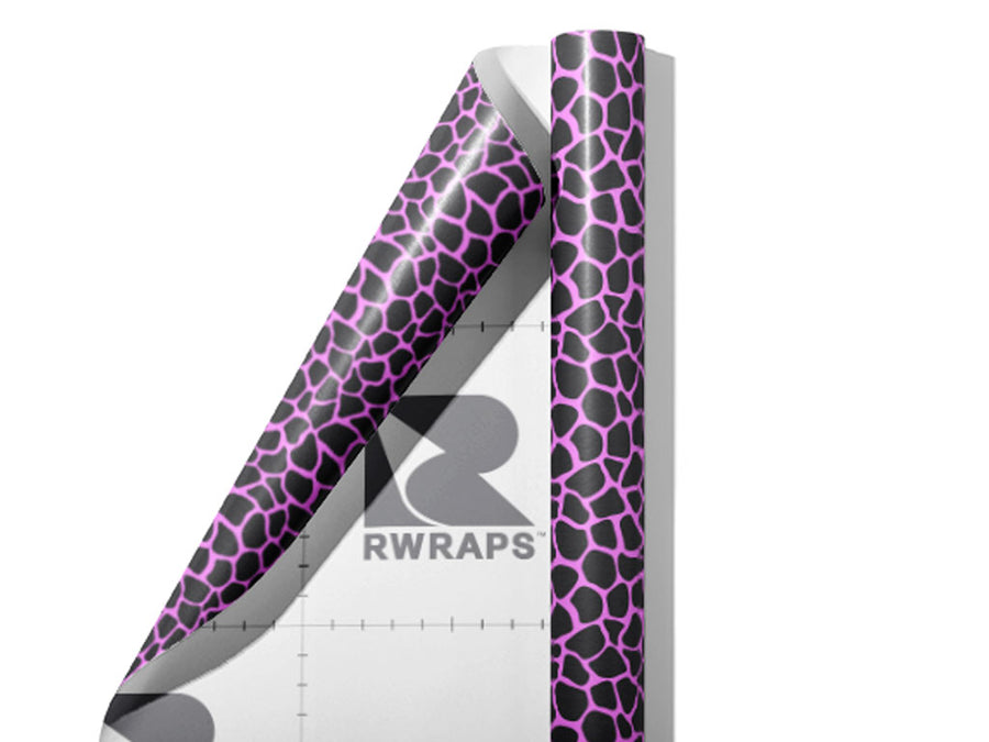 Pink Giraffe Wrap Film Sheets~Rwraps Series 914 Pink Giraffe Scrolled Sheet~5