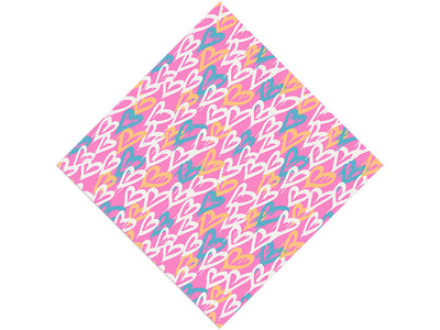 Pink Hearts Graffiti Vinyl Wrap Pattern
