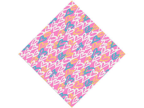 Pink Hearts Graffiti Vinyl Wrap Pattern