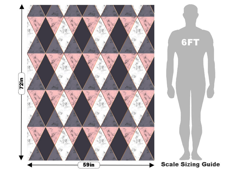Pink Hourglass Tile Vehicle Wrap Scale~Rwraps Series 914 Pink Hourglass Tile Measurements~2