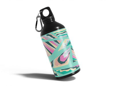 pink invader mosaic Water Bottle DIY Stickers