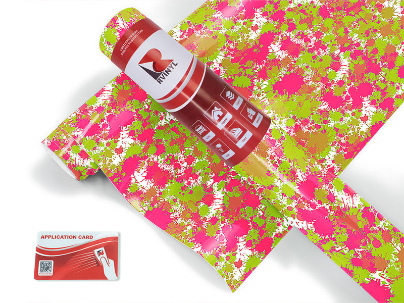 pink lemonade paint splatter Craft Vinyl Roll