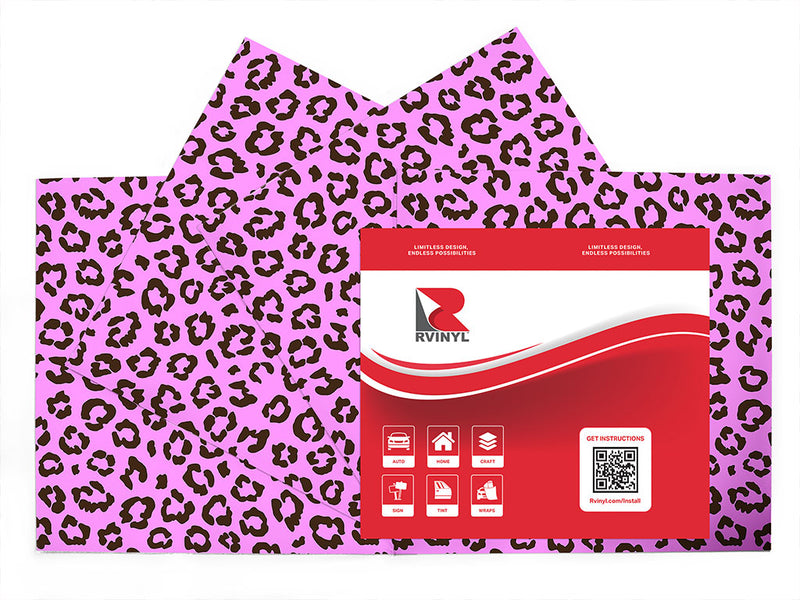 pink leopard animal print Craft Vinyl Sheet Pack