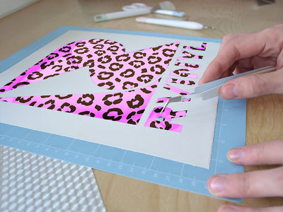 pink leopard animal print Easy Weed Craft Vinyl