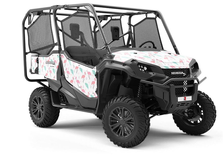 Pink Love Birds Utility Vehicle Vinyl Wrap