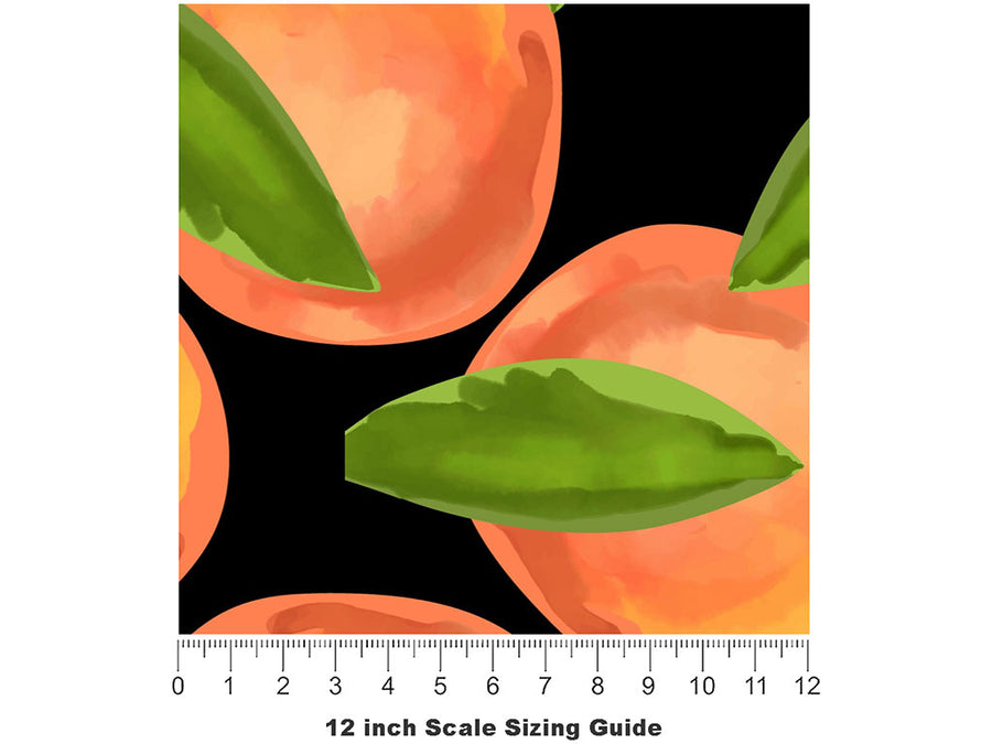 Pink Moon Fruit Vinyl Film Pattern Size 12 inch Scale~Rwraps Pink Moon Fruit Sizing Chart~2
