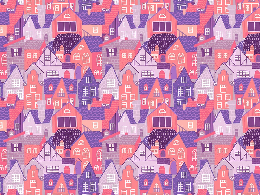 Pink Palaces Cityscape Vinyl Wrap Pattern~Rwraps Series 914 Digitally Printed Vinyl Wrap~0