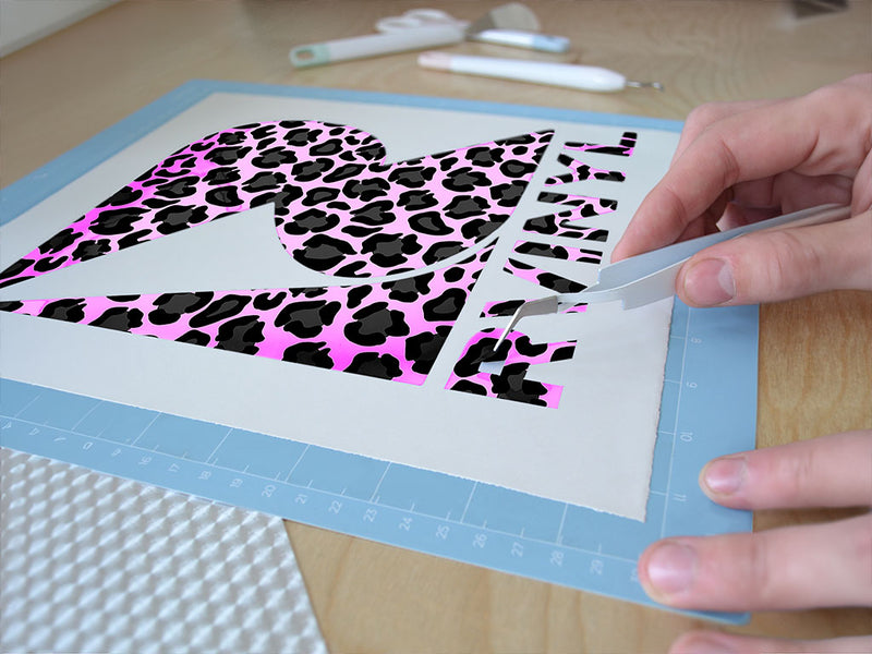 pink panther animal print Easy Weed Craft Vinyl