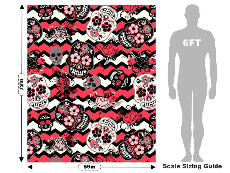 Pink Parents Day of the Dead Vehicle Wrap Scale~Rwraps Series 914 Pink Parents Day of the Dead Measurements~1