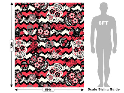 Pink Parents Day of the Dead Vehicle Wrap Scale~Rwraps Series 914 Pink Parents Day of the Dead Measurements~1