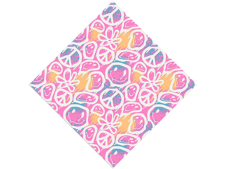 Pink Peace Graffiti Vinyl Wrap Pattern