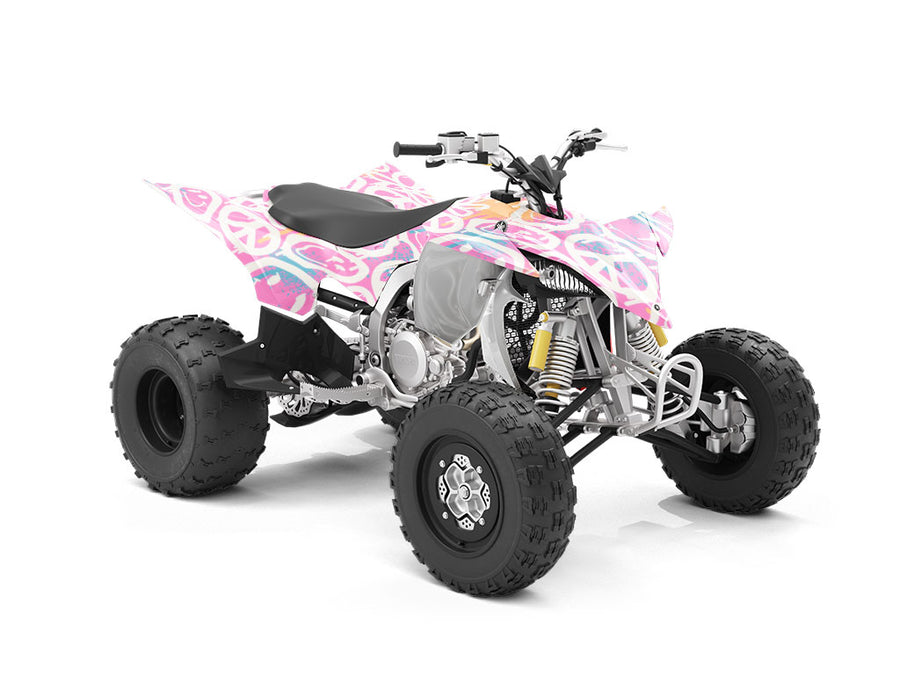 Pink Peace Graffiti ATV Wrapping Vinyl