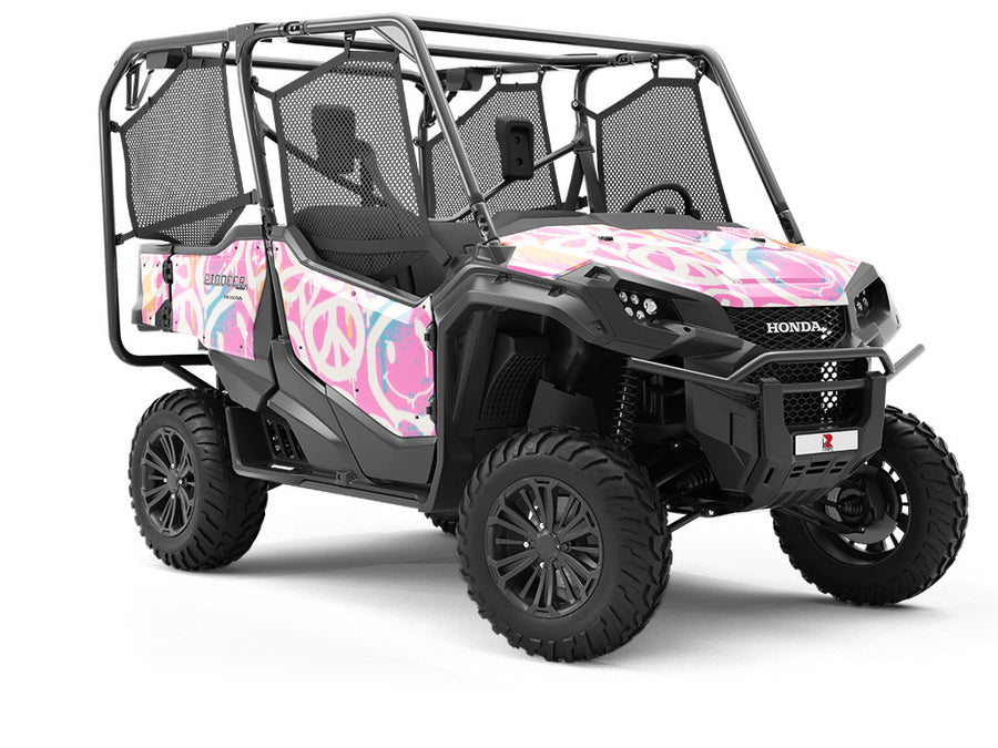 Pink Peace Graffiti Utility Vehicle Vinyl Wrap