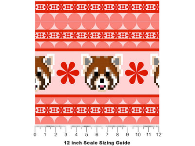 Pink Pixels Animal Vinyl Film Pattern Size 12 inch Scale~Rwraps Pink Pixels Animal Sizing Chart~2