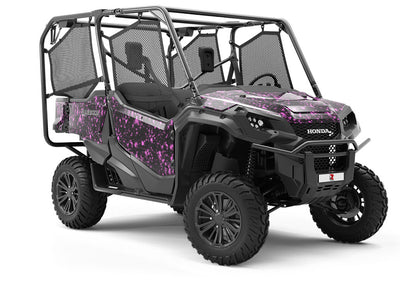 Pink Pollock Paint Splatter Utility Vehicle Vinyl Wrap