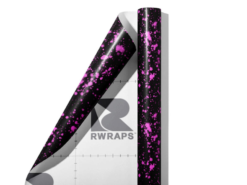 Pink Pollock Paint Splatter Wrap Film Sheets~Rwraps Series 914 Pink Pollock Paint Splatter Scrolled Sheet~3