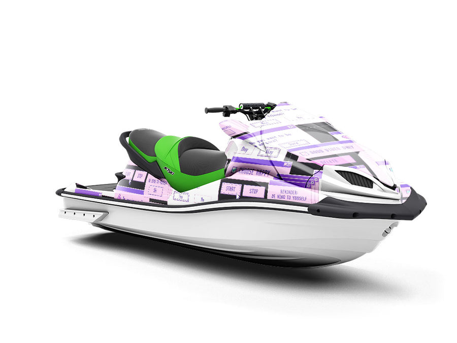 Pink Popups Technology Jet Ski Vinyl Customized Wrap
