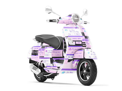 Pink Popups Technology Vespa Scooter Wrap Film
