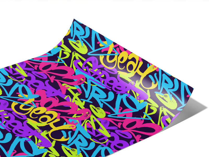 Pink Record Graffiti Vinyl Wraps~Rwraps Series 914 Digitally Printed Vinyl Wrap~1