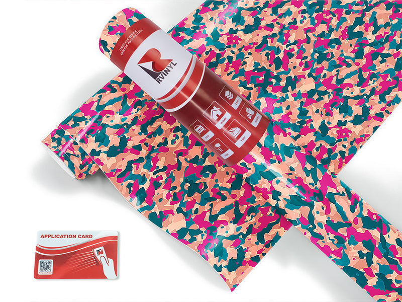 pink shrapnel camouflage Craft Vinyl Roll