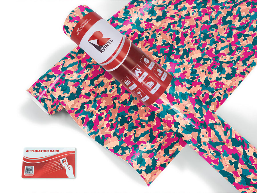 pink shrapnel camouflage Craft Vinyl Roll