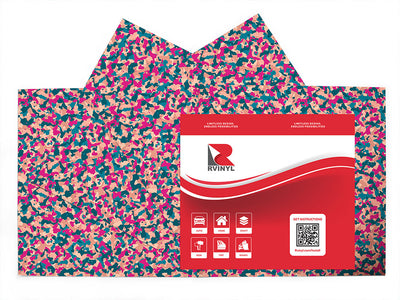 pink shrapnel camouflage Craft Vinyl Sheet Pack