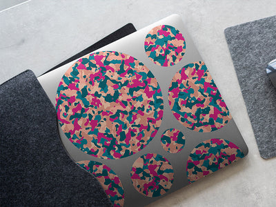 pink shrapnel camouflage DIY Laptop Stickers