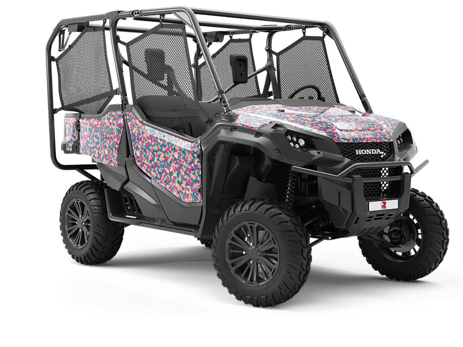 Pink Shrapnel Camouflage Utility Vehicle Vinyl Wrap