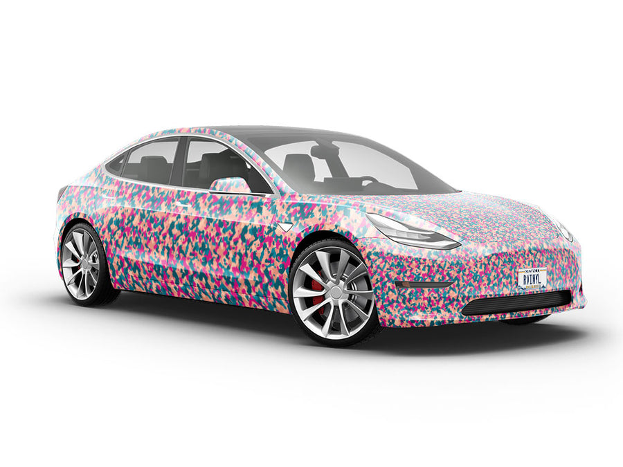 Pink Shrapnel Camouflage Vehicle Vinyl Wrap