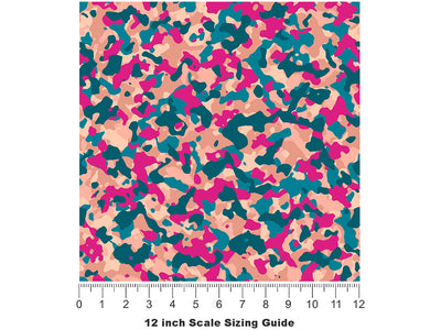 Pink Shrapnel Camouflage Vinyl Film Pattern Size 12 inch Scale~Rwraps Pink Shrapnel Camouflage Sizing Chart~3