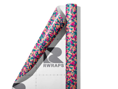 Pink Shrapnel Camouflage Wrap Film Sheets~Rwraps Series 914 Pink Shrapnel Camouflage Scrolled Sheet~3